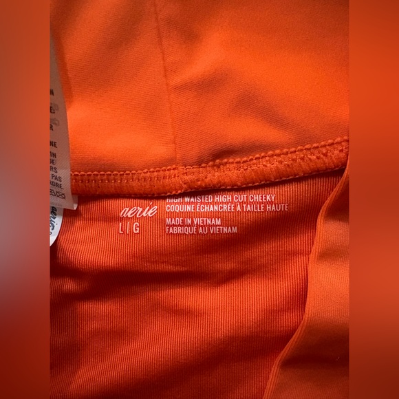 aerie Bright Orange High-Waist Bikini Set - Picture 4 of 6